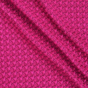 Jacquard acolchado fuxia